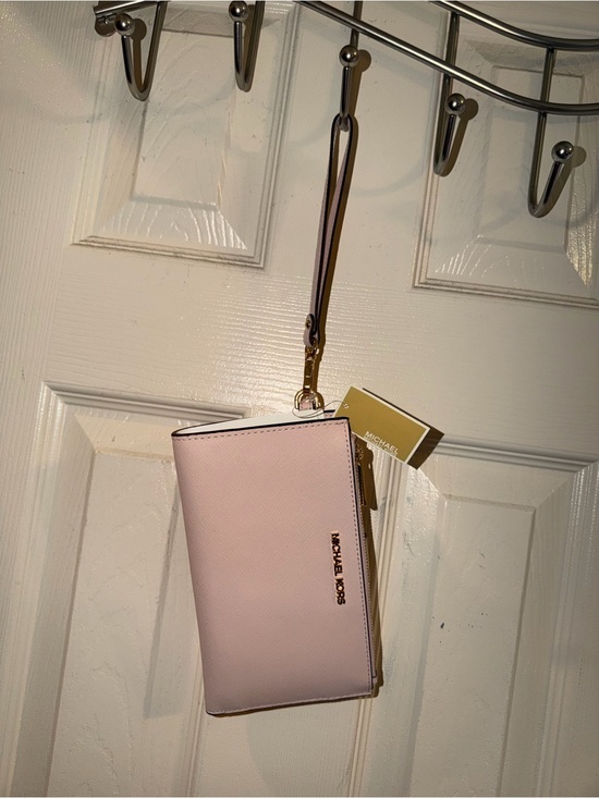 Michael Kors Handbags - Michael Kors Light Pink Saffiano Wristlet with Gold Hardware
